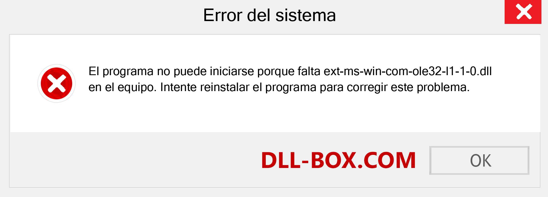 ¿Falta el archivo ext-ms-win-com-ole32-l1-1-0.dll ?. Descargar para Windows 7, 8, 10 - Corregir ext-ms-win-com-ole32-l1-1-0 dll Missing Error en Windows, fotos, imágenes
